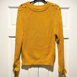 Yellow Time and Tru Cable Knit Sweater